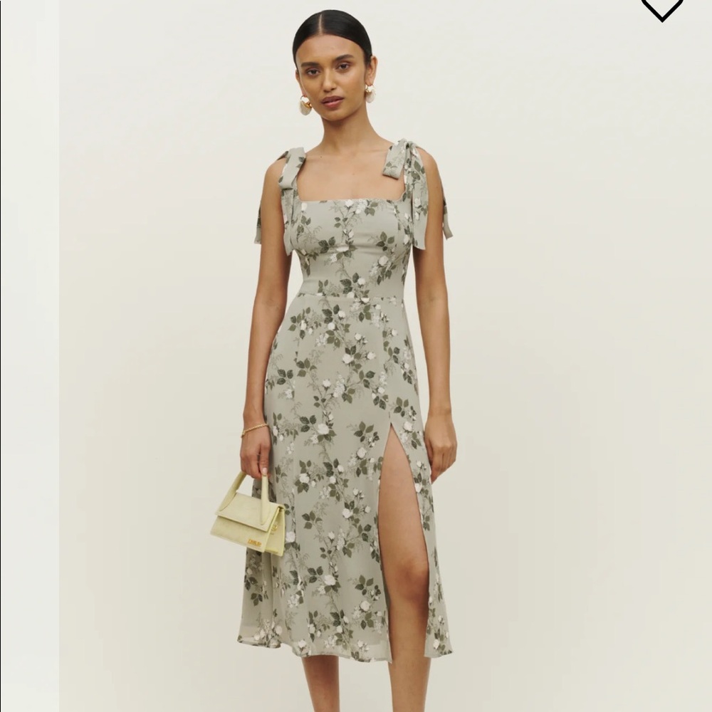 Reformation Twilight Dress in Verde